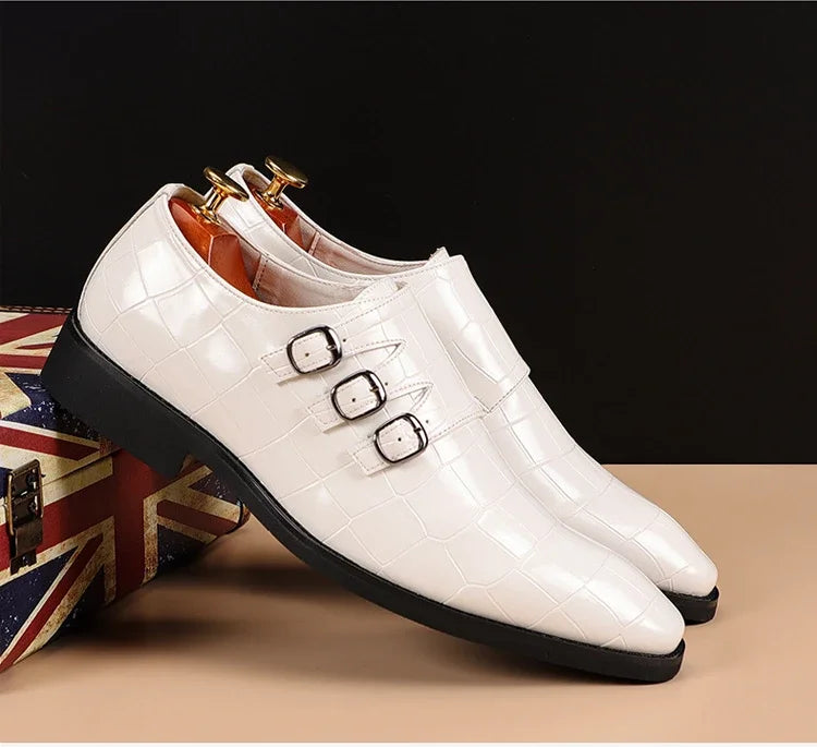 Men's Slip On Dress Shoes Oxfords Leather Formal Office Wedding
