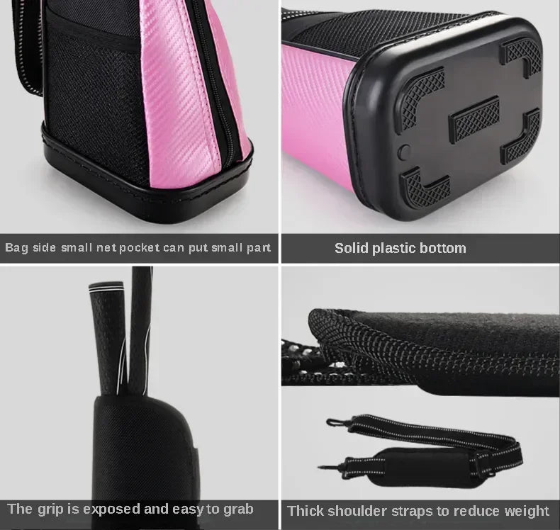 PGM  Waterproof Nylon Golf Gun Bag Protable Sunday Bag for 4~5pcs Golf Clubs Lightweight Golf Caddie Aviation Bag QIAB010