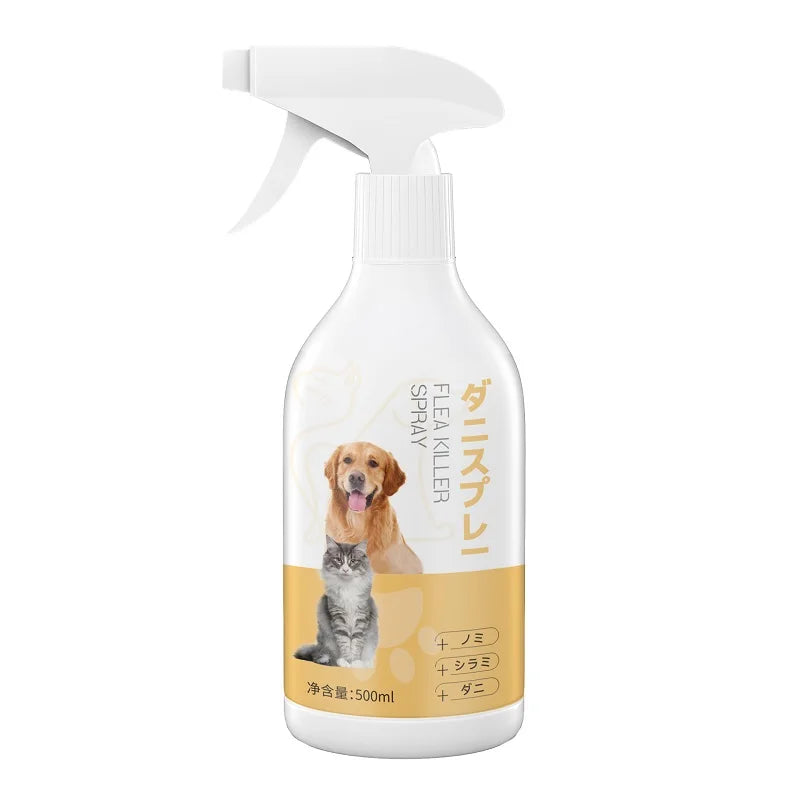 500ml Pet Insect Repellent Flea & Tick Killer Spray with Lavender Oil Camphor Oil Deionized Water For Pet Body External Fur
