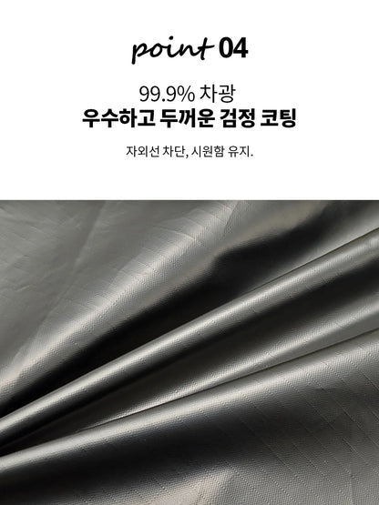 Car Side Awning With Suction Cup Anchors Black Waterproof UV Tent Shade