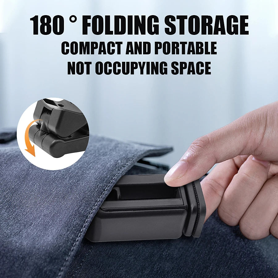 Foldable Adjustable Airplane Phone Holder Stand  Portable Travel Desk for Flight  Train and Car Seats  Rotatable Selfie Capable
