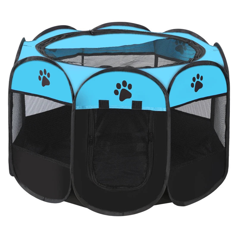 Folding Pet Tent Dog House Camping Accessories Pet Cage Octagonal Cage Fence Outdoor Playpen Puppy Shelter