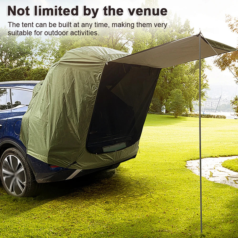 Car Rear Extension Tent With Canopy For Outdoor Camping
