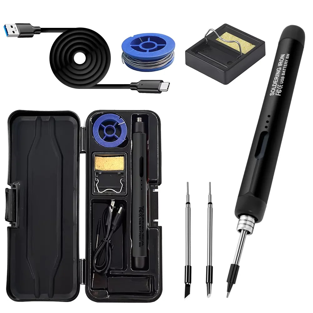 USB Wireless  Digital Electric Soldering Iron Kit  Cordless Adjustable Temperature 300-450℃ Smart Welding Solder Tool