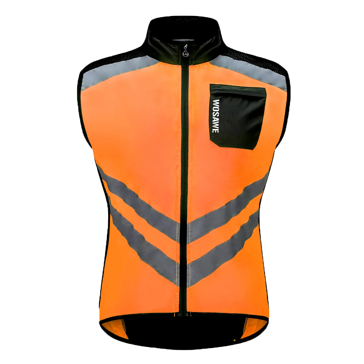 WOSAWE Men’s Cycling Windbreaker Jacket Waterproof Windproof Reflective Bike Coat Lightweight Outdoor Sports Apparel Portable