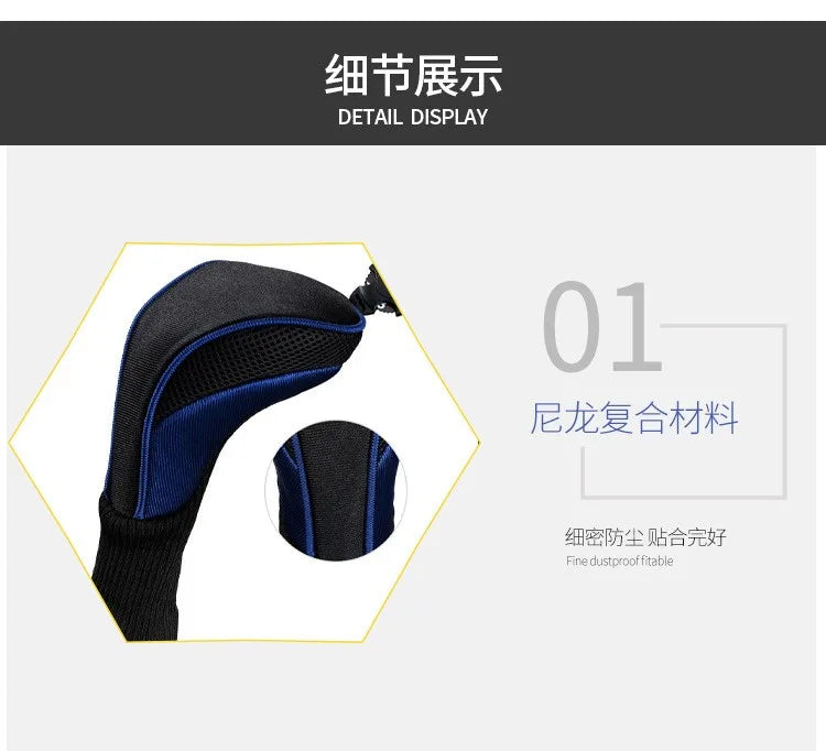 3Pcs/Set Club Heads Cover Soft Wood Golf Club Driver Headcovers Professinal Golf Head Covers Protect Set 5 Colors