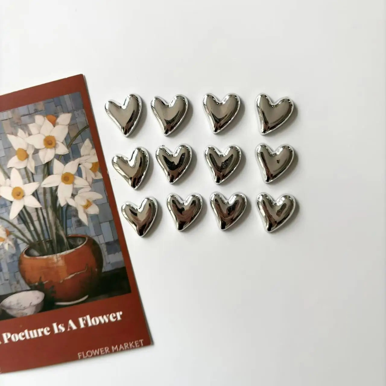 6 /12Pcs Heart-shaped Fridge Magnets, Cute Little Hearts, Decorative Stickers, Home Kitchen, Office Whiteboard Decorative Gifts