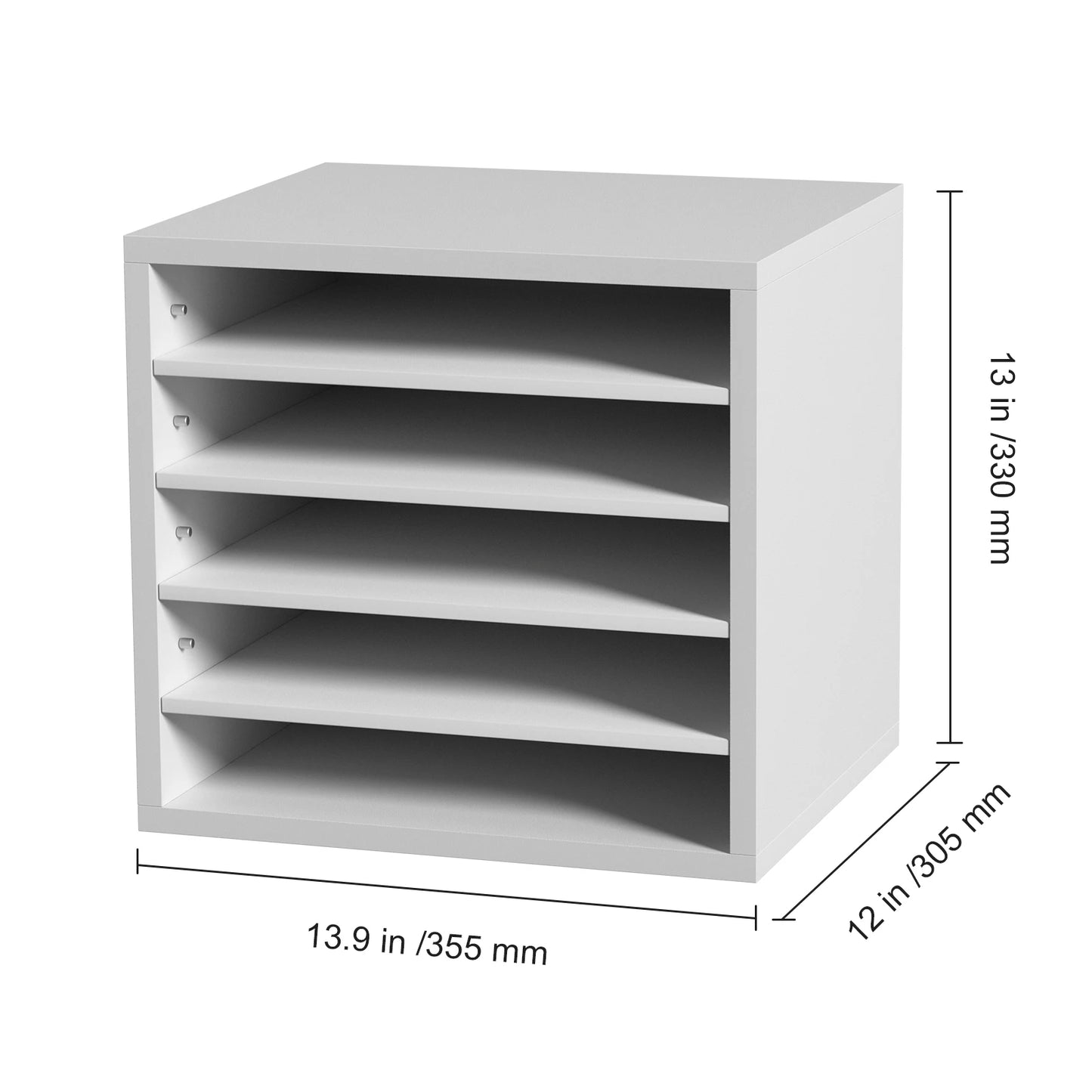 SucceBuy Literature Organizers with Adjustable Shelves Wood Literature Sorter for Office Home Classroom Mailrooms EPA Certified