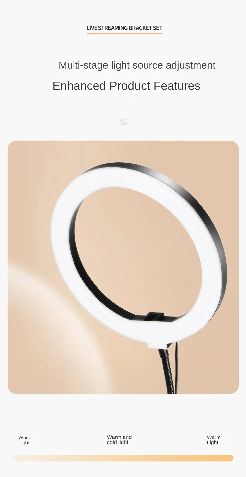 Live Stand Mobile Phone Professional Overhead Lighting Fixed Shooting Camera With Instructi Recording Video Selfie Stick