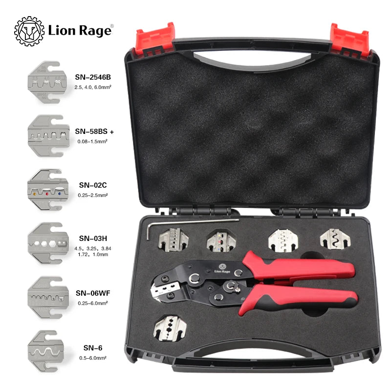 6 In 1 Crimping pliers SN-58B 5 jaw kit for 2.8 4.8 6.3 VH2.54 3.96 2510/tube/insuated terminals electrical clamp tools