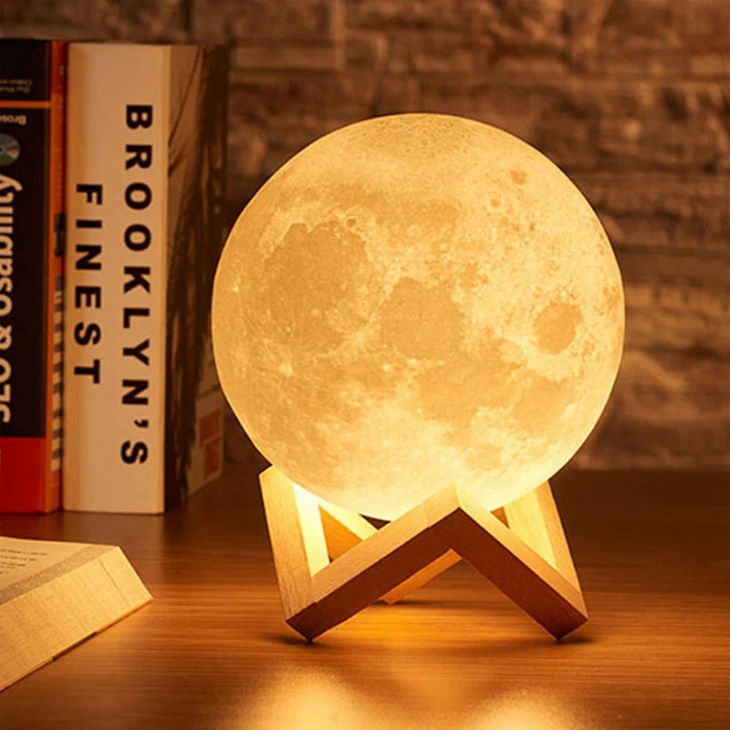 LED Moon Light Galaxy Lamp – Book Night Light for Kids, Birthday Gift & Bedroom Decoration