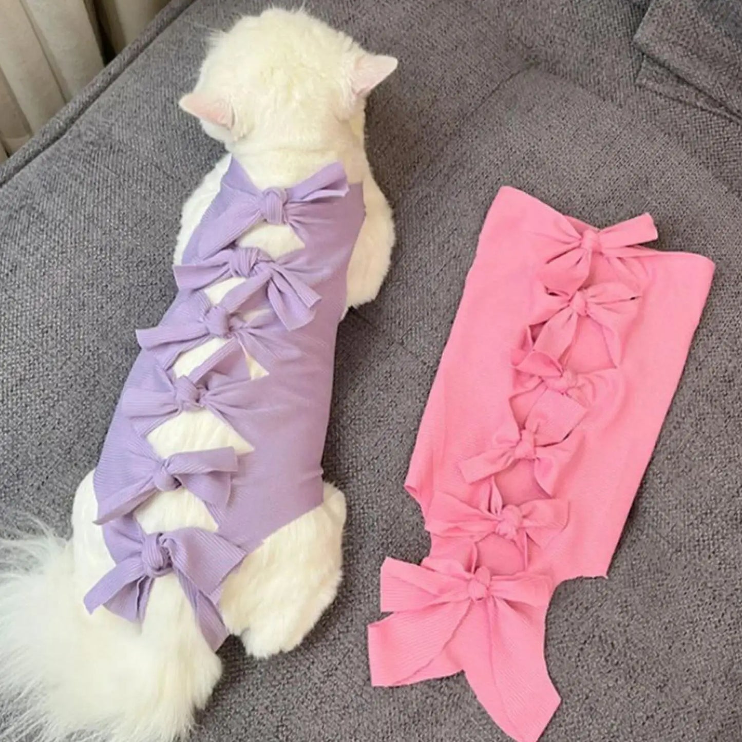 Cat Recovery Suit Breathable Recovery Suit For Cats Soft Vest Onesie Jacket For Spay Wound Lick Prevention Pet Home Indoor