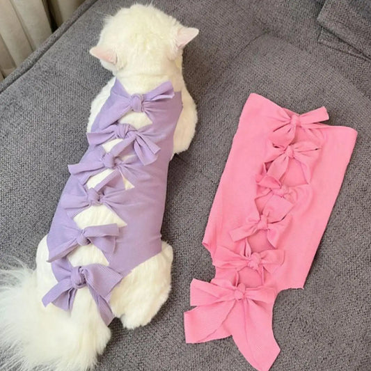 Cat Recovery Suit Breathable Recovery Suit For Cats Soft Vest Onesie Jacket For Spay Wound Lick Prevention Pet Home Indoor