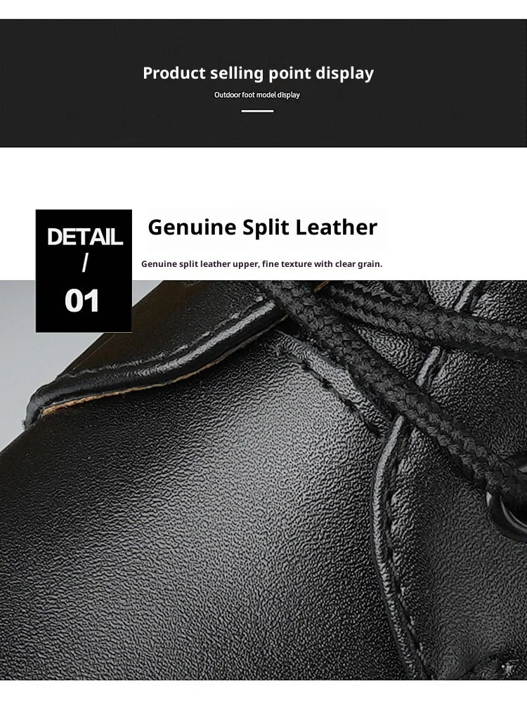 Genuine Leather Men's Casual Driving Shoes Breathable Non Slip Loafers