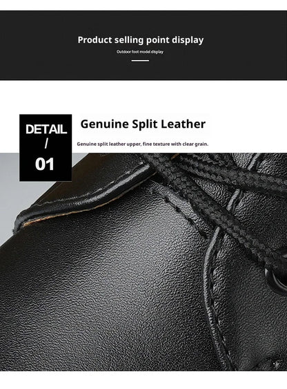 Genuine Leather Men's Casual Driving Shoes Breathable Non Slip Loafers