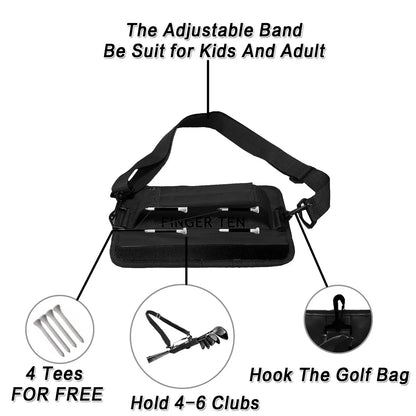 Mini Lightweight Golf Club Bag With Ball Pouch Portable Driving Range Carrier