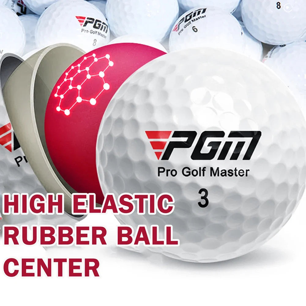 PGM Three-Layer Golf Balls Practice Performance Golf Ball Training for Distance Straight Shots Golf Design for Golfers Sport