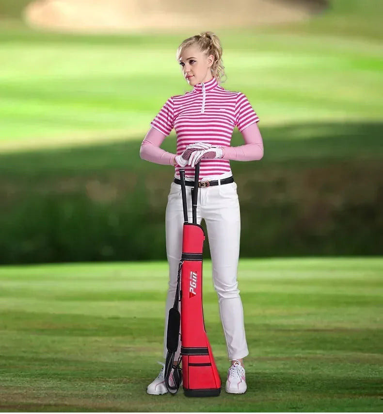 PGM  Waterproof Nylon Golf Gun Bag Protable Sunday Bag for 4~5pcs Golf Clubs Lightweight Golf Caddie Aviation Bag QIAB010