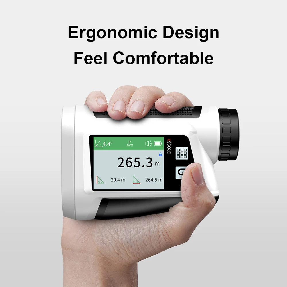 Laser Rangefinder with Slope Compensation 650Yards Golf Range Finder with Side Screen Display Flag Locking Vibration for Golfing