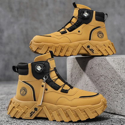 Leather High-Top Outdoor Boots For Men Ankle Hiking