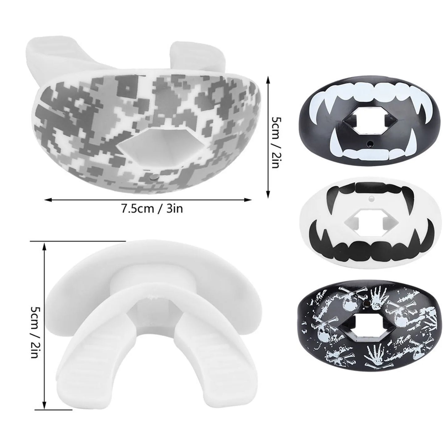Food Grade TPR Mouthguard For Boxing Football Rugby 4 Color Set