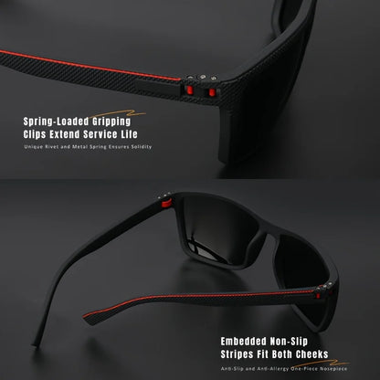 Polarized Square Frame Sunglasses Multicolor Lenses UV400