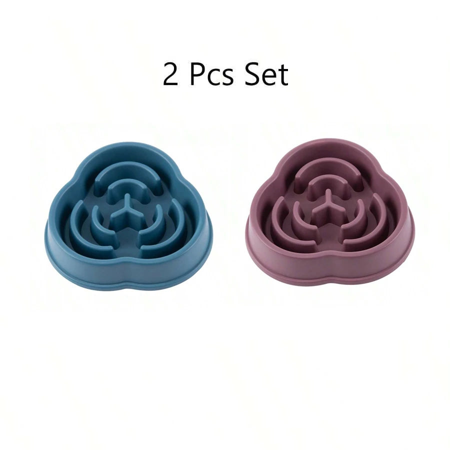 1pc Dog Slow Food Bowl Plastic Anti-Choking Slow Eating Cloud Shape Large Dogs Prevent Vomiting And Protect Intestines