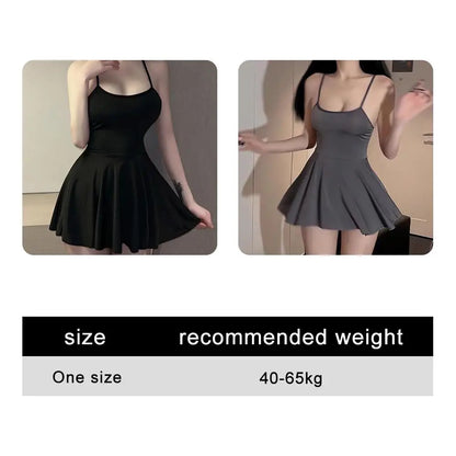 Womens Knee-Length Polyester Dress O-Neck Solid Loose Fit