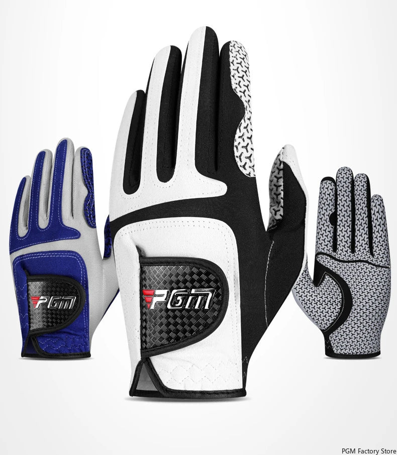 PGM Professional Golf Gloves Microfiber Cloth Fabric Breathable Non-Slip Club Swing Putting Training Glove ST037