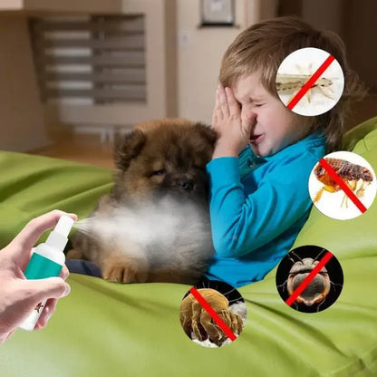 100ml Flea, Lice, and Tick Treatment Spray for Dogs and Cats