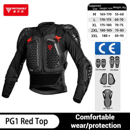 Motorcycle Armor Jacket Unisex Polyester Nylon CE Certified Protective Gear