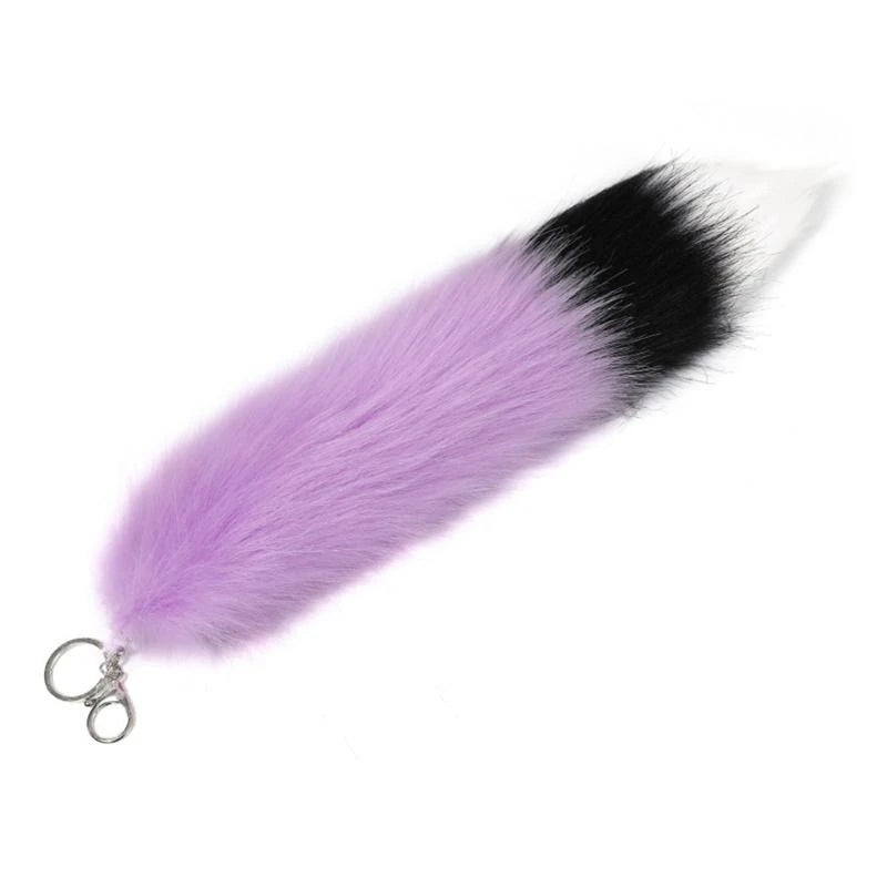 Fluffy Wolf Tail Keyring Charm