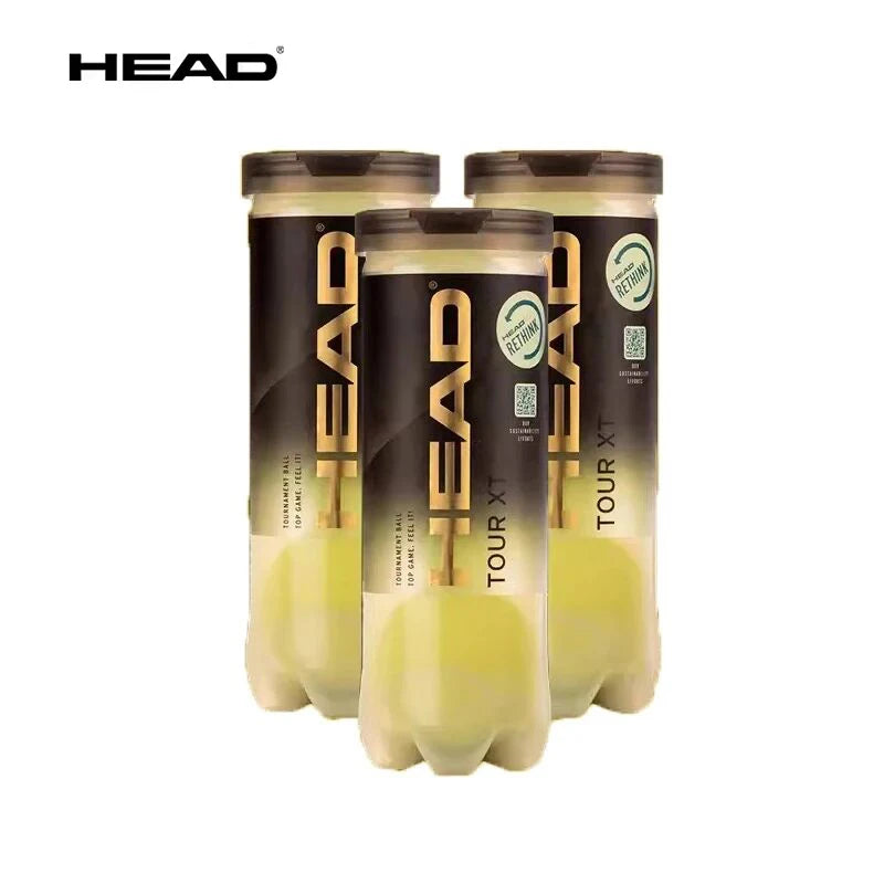 HEAD Tour XT Tennis Professional Tennis Game Training Ball Masters Ball Rubber Canister Single Practice Gold 3 Pcs 1 Can