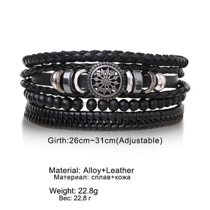 4-Piece Braided Wristband Set