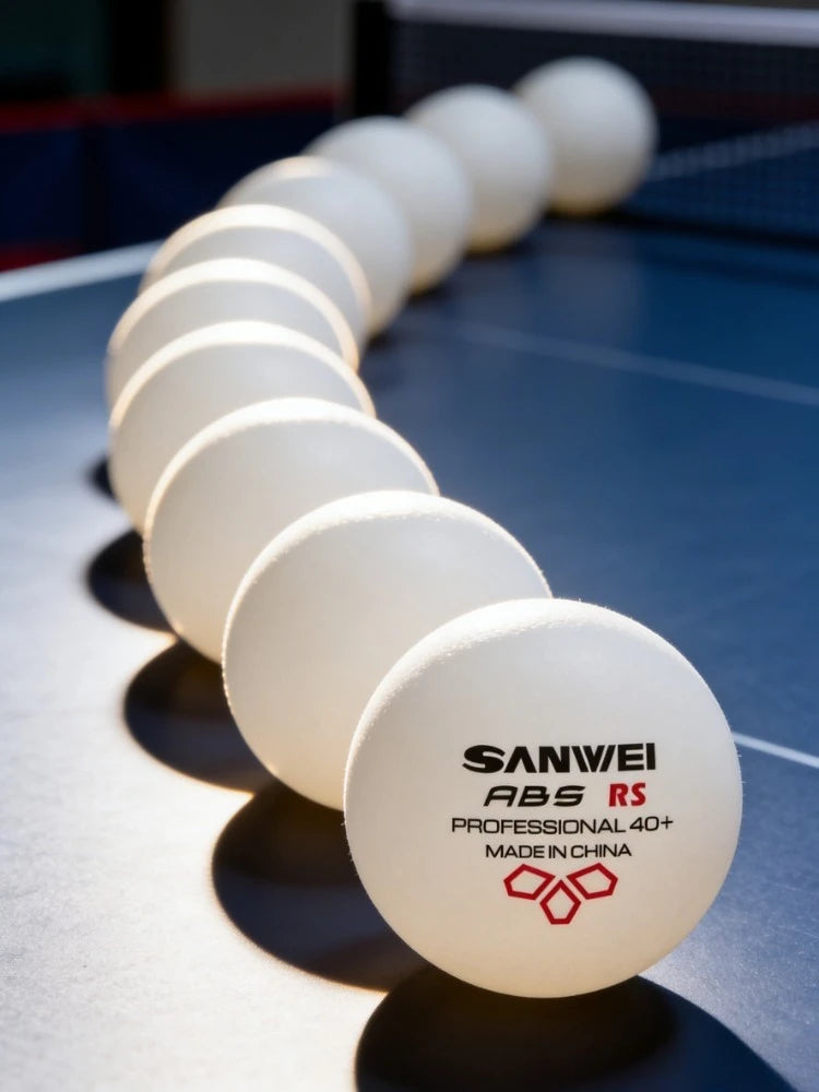 Original SANWEI ABS New Material 40+ Table Tennis Balls 50/100PCS Professional Ping Pong Balls For Training Table Tennis Balls