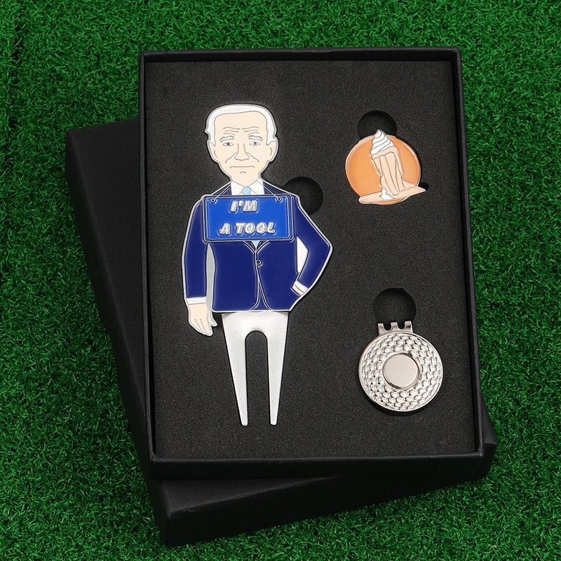 1 Pcs  Golf Ball Marker Putting Green Pitch Fork Groove Cleaner Golf Pitchfork Golf Divot Tool