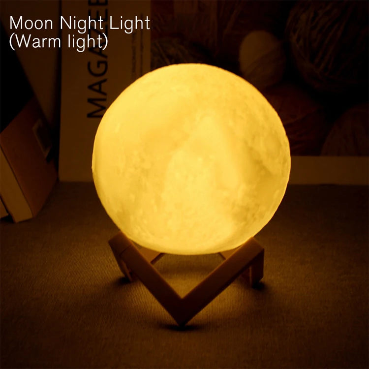 LED Moon Light Galaxy Lamp – Book Night Light for Kids, Birthday Gift & Bedroom Decoration