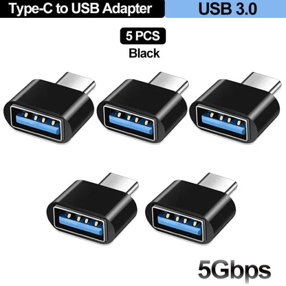 USB A Female to USB-C Male OTG Cable Length 15.5 Cm