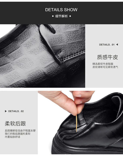 Men's Leather Formal Shoes, Genuine Leather Upper, Spring Autumn
