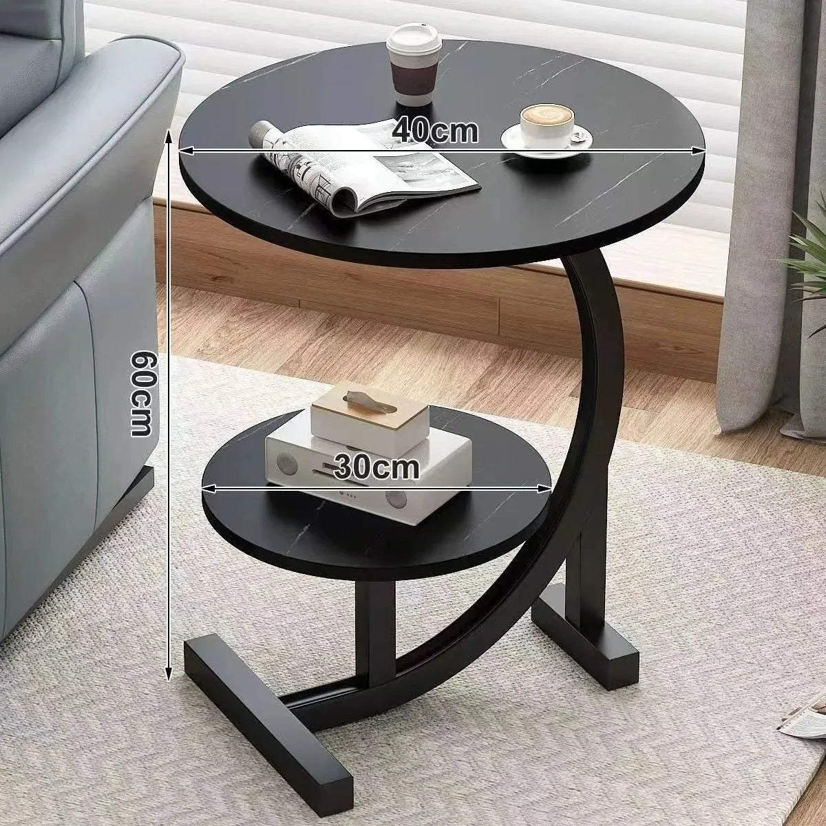 Designer Luxury Coffee Tables Gold Breakfast Minimalist Round Side Table Lounge Space Saving Mesa Auxiliar Living Room Furniture
