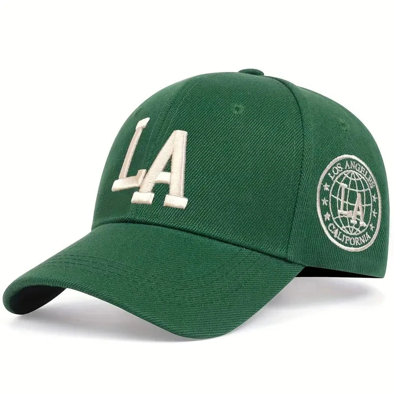 Unisex LA Letter Embroidery Baseball Caps Spring and Autumn Outdoor Adjustable Casual Hats Sunscreen Hat Sports Golf Cap