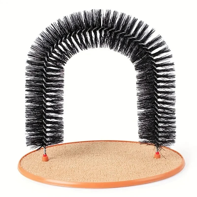 Cat Pamper Toy with Interactive Brush and Scratcher