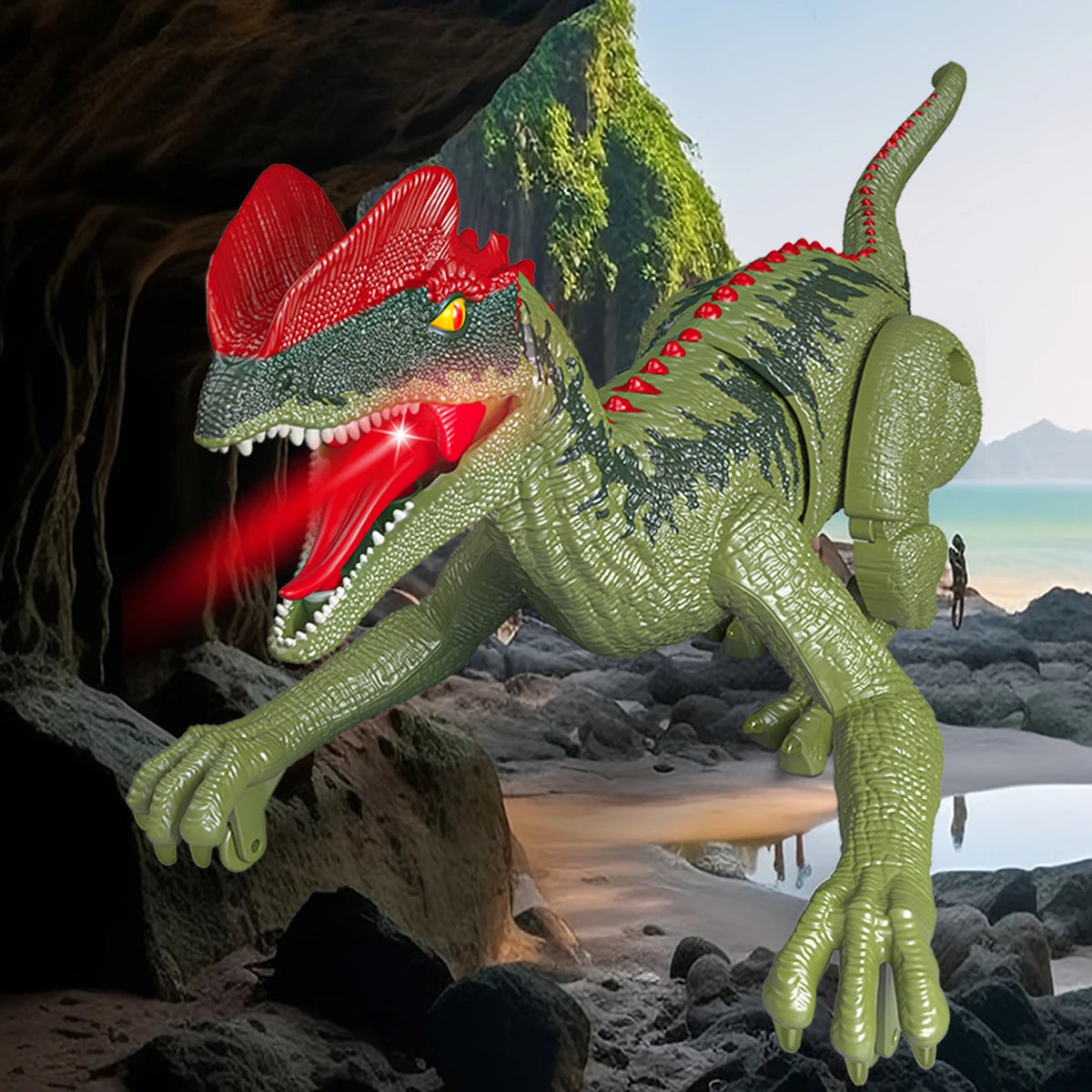 Remote Control Dinosaur Toys, Walking Dino with Light and Sound Velociraptor Tyrannosaurus Rex Spinosaurus Toy Electronic Gifts