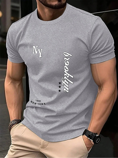 Men's Cotton T-Shirt Short Sleeve O-Neck Oversized Fit