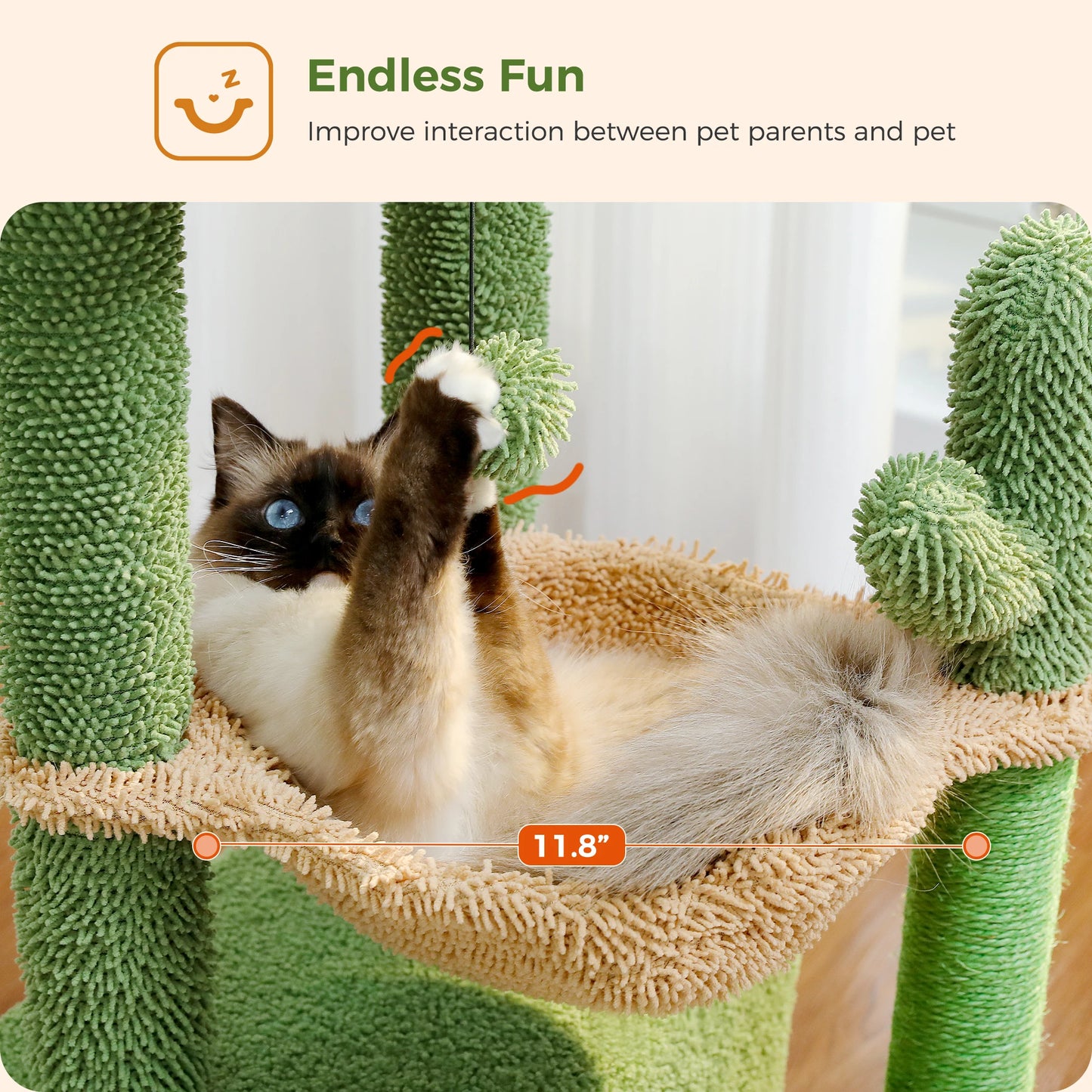 Small Cat Tree with Cozy Condo Hammock Top Perch Cat Scratching Post for Indoor Multi-Level Cat Tower Cat Scratcher Kitten Toys