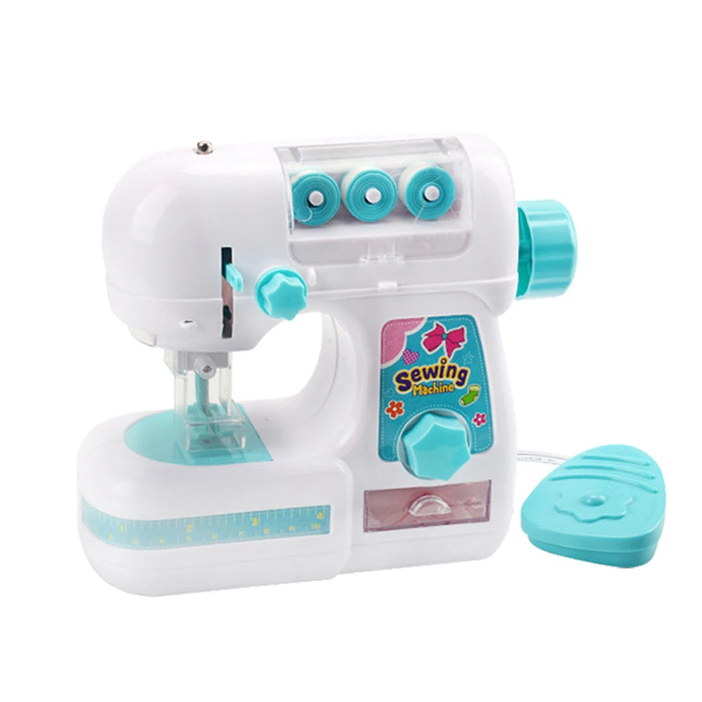 Kids Simulation Sewing Machine Toy Mini Furniture Educational Learning Design Clothing Bauble Creative Children's Toys for Girls