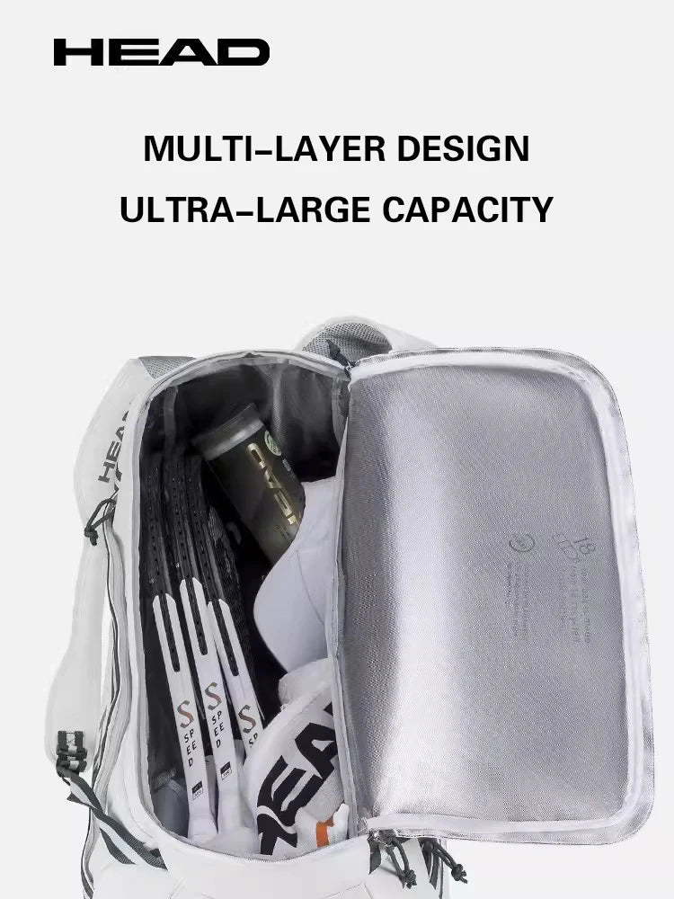 HEAD Tennis Backpack Djokovic Signed Single Shoulder Tennis Handbag Large-capacity Duffel Bag With Independent Shoe Compartment