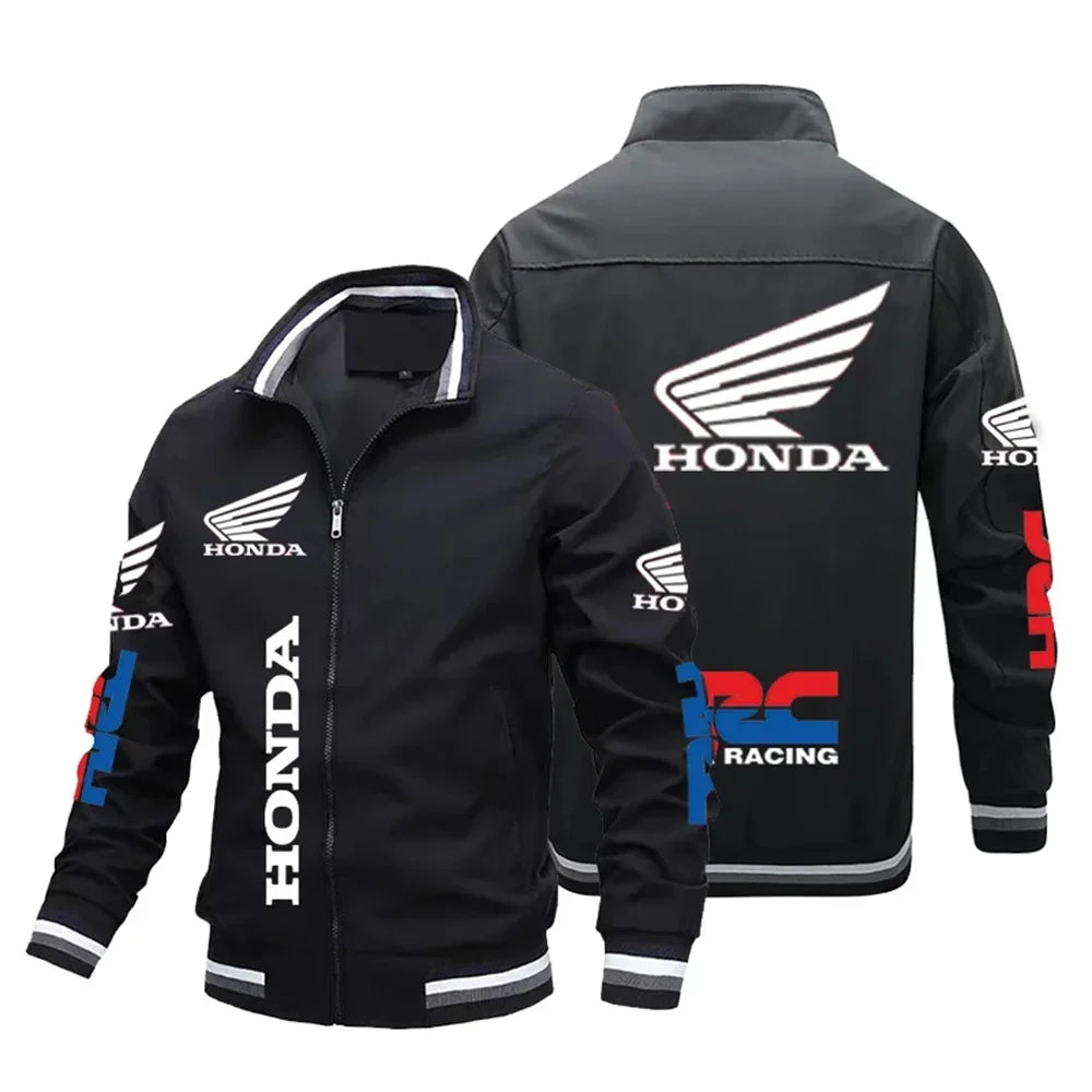 Honda Moto 2025 New Motorcycle Jacket Pattern Bomber Jacket Baseball Motorcycle Top Men