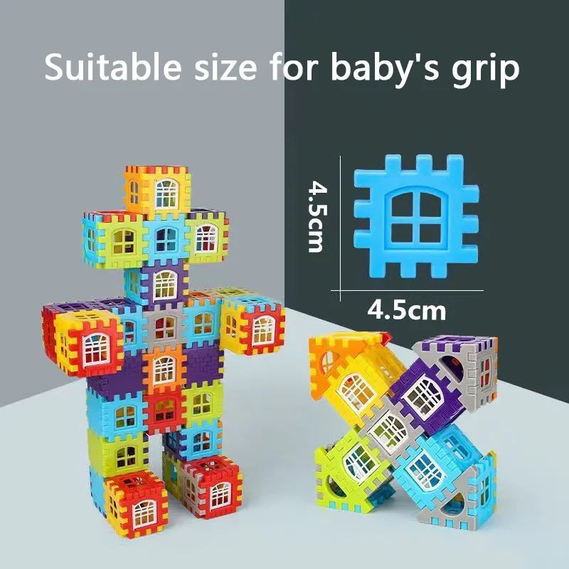 Kids House Building Blocks STEM Educational Toys Creative Construction Play Set for Children Interactive Parent-Child Activity