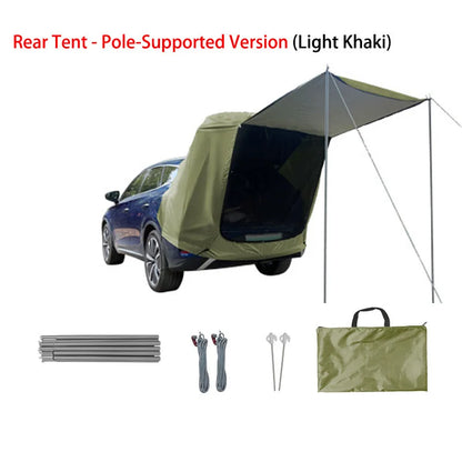 Car Rear Extension Tent With Canopy For Outdoor Camping